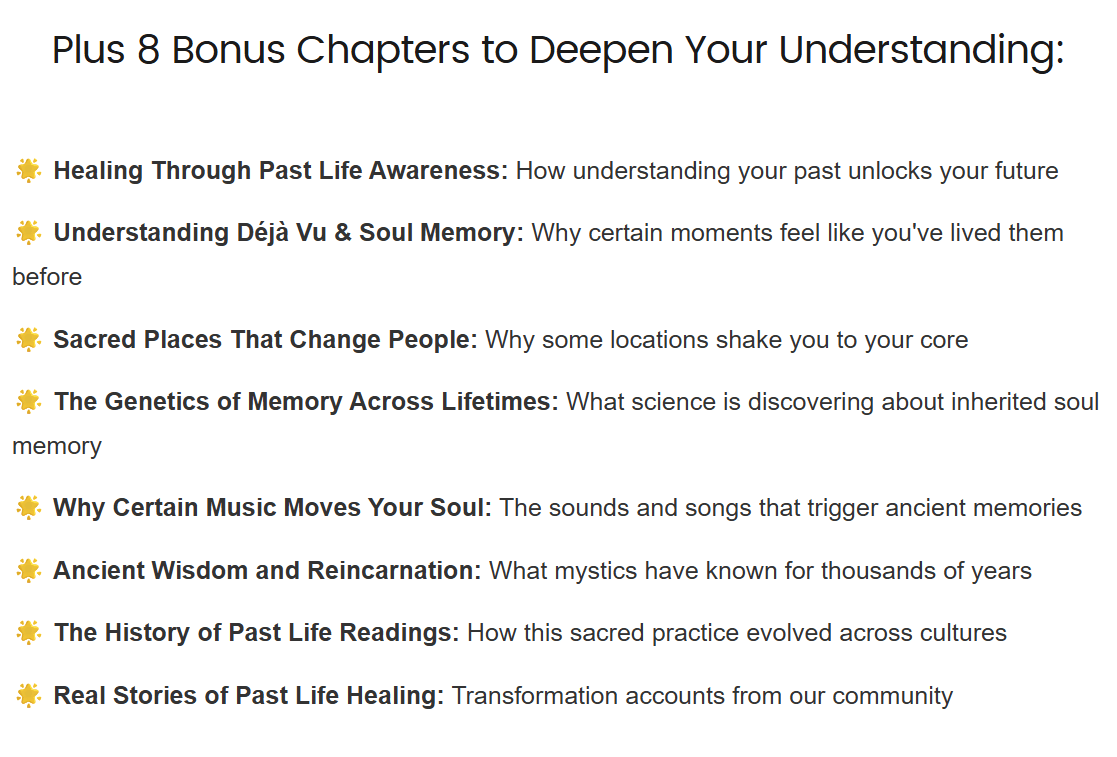 past life rading 8 bonuses